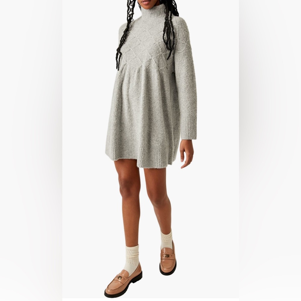 Free People Jaci Long Sleeve Mock Neck Sweater Dress